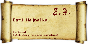 Egri Hajnalka névjegykártya